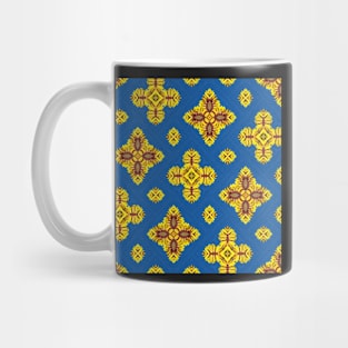 Sunflower Yellow Blue Aesthetic Oil Painting Pattern Mug